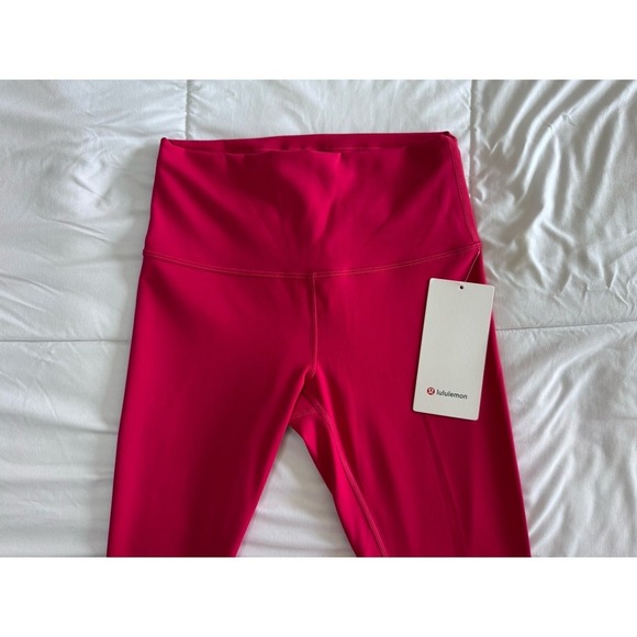 New Lululemon Wunder Train High Rise HR Tight 28" Size 6 Dragon Fruit Leggings - Picture 3 of 10